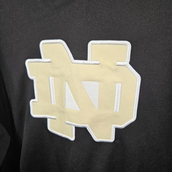 Mens Notre Dame Hoodie Sweatshirt Colosseum L Black Gold Irish Embroidered NCAA - Picture 3 of 7
